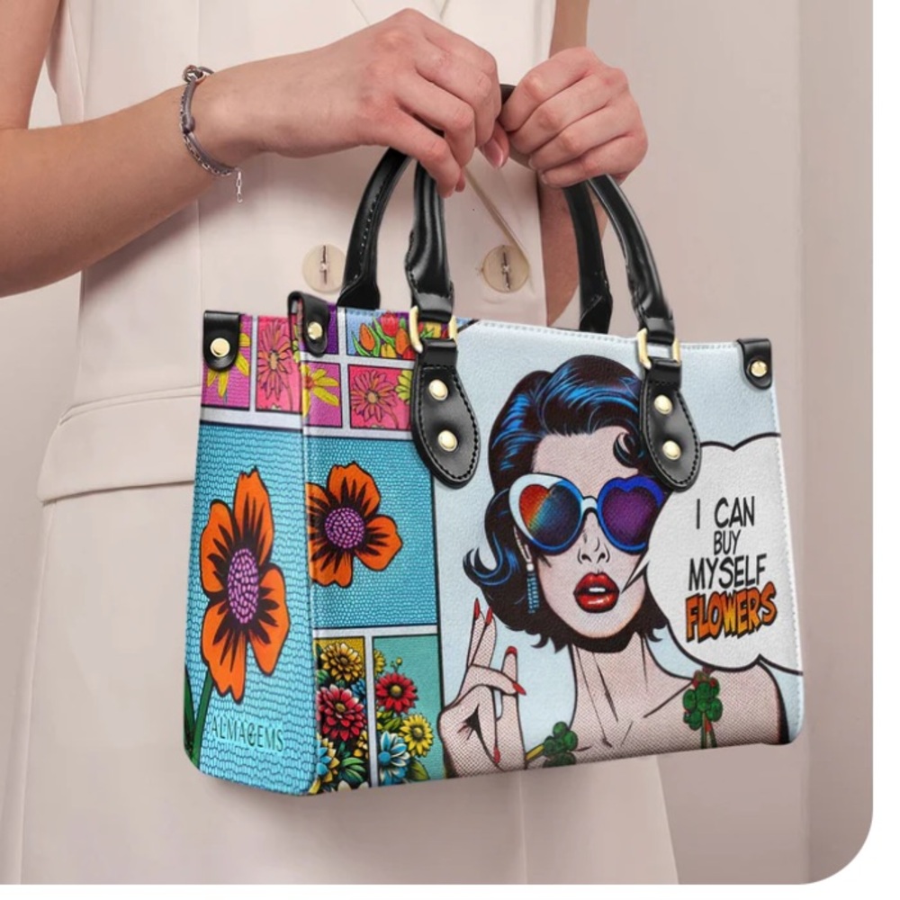 💐🌸🌺X-LARGE I CAN BUY MYSELF FLOWERS 💐 TOTE BAG